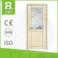 Luxury modern design melamine door with glass from China supplier